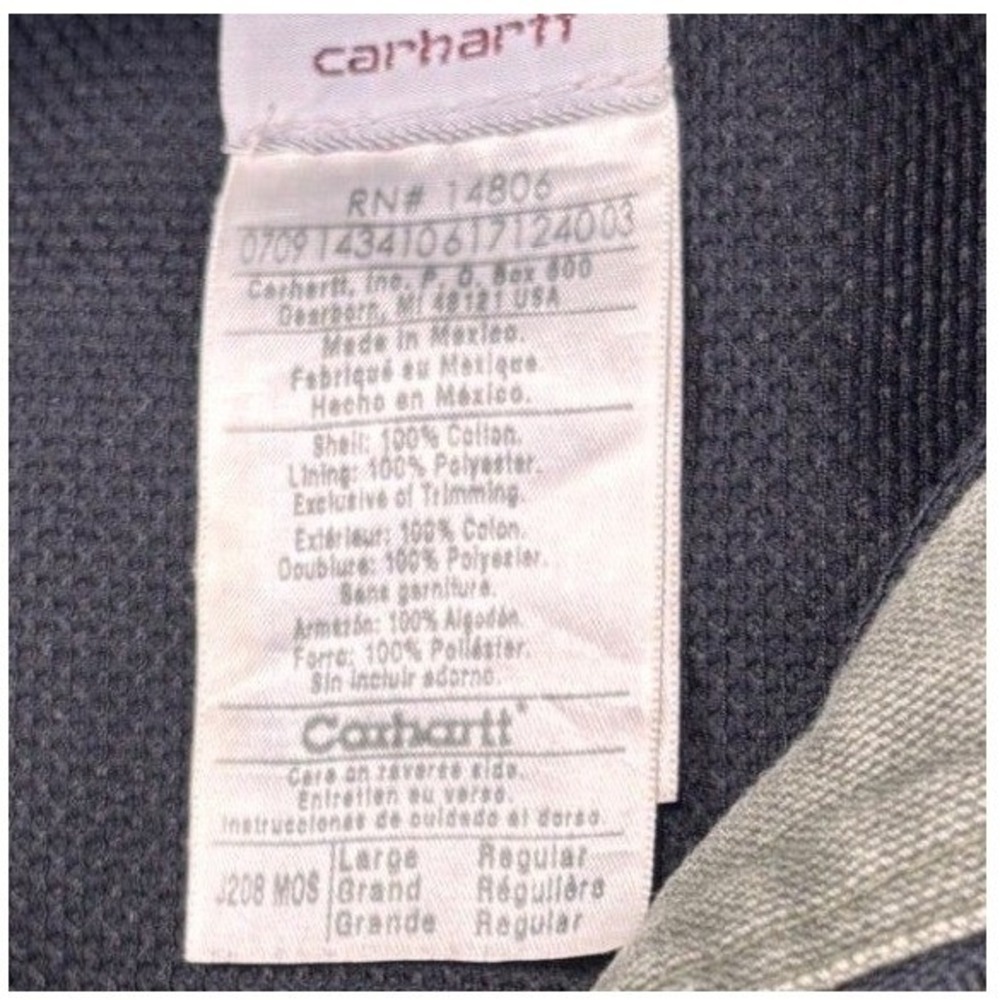 Vintage Carhartt Jacket Olive green Made In USA Size Large RN# 14806 Y2K - Picture 11 of 12